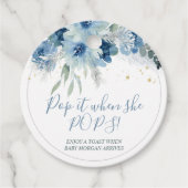 ブルーボホフローラベビーシャワーポップ・アートのItメッセージカード フェイバータグ (正面)