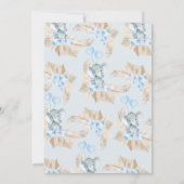 ブルーボホフローラボーイズ象ベビーシャワー 招待状 (裏面)