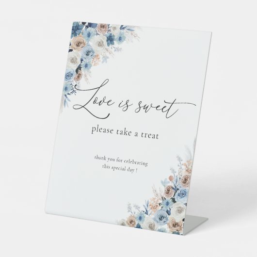 ブルーボホフローララブズスウィートサイン 台座サイン (正面)