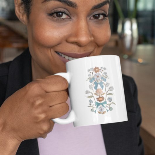 ブルーボホフローラリボン コーヒーマグカップ