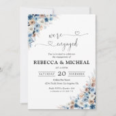 ブルーボホフローラ我々は婚約した招待状 招待状 (正面)