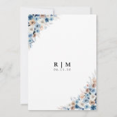 ブルーボホフローラ我々は婚約した招待状 招待状 (裏面)