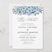 ブルーボホフローラ結婚式招待状 招待状 (正面)