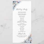 ブルーボホフローラ結婚式 プログラム (裏面)