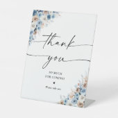 ブルーボホブライダルシャワーサンキューサイン 台座サイン (正面)