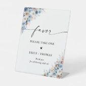 ブルーボホブライダルシャワーフェイスサイン 台座サイン (正面)