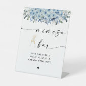 ブルーボホブライダルシャワーミモサバーサイン 台座サイン (正面)