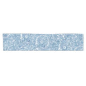 ブルーボホペイズリーパターン ショートテーブルランナー (横)
