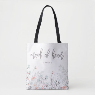 ブルーボホボタニカル結婚ズ  メイド・オブ・オーナー（花嫁付き添い人） トートバッグ