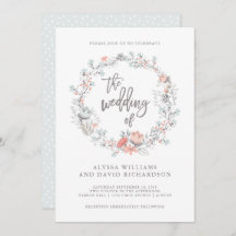 ブルーボホボタニカル結婚式招待状