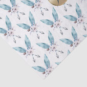 ブルーボホボヘミアンフェザーモノグラムパーソナライズされた 薄葉紙 (詳細)