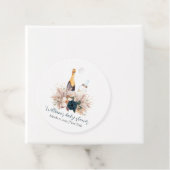 ブルーボホポピンシャンパーニュボトルベビーシャワー フェイバータグ (インサイチュ)