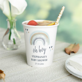 ブルーボホレインボーの「Oh Boy Baby Shower」 紙コップ