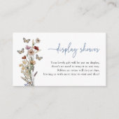 ブルーボホワイルドフラワーディスプレイシャワー エンクロージャーカード (正面)