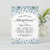 ブルーボホワイルドフラワー結婚ズのリハーサル&ディナー 招待状 (スタンド正面)