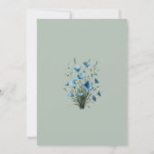 ブルーボホワイルドフラワー結婚ズのリハーサル&ディナー 招待状 (裏面)