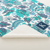 ブルーボホヴィンテージフローラモノグラム シェルパブランケット (3/4)