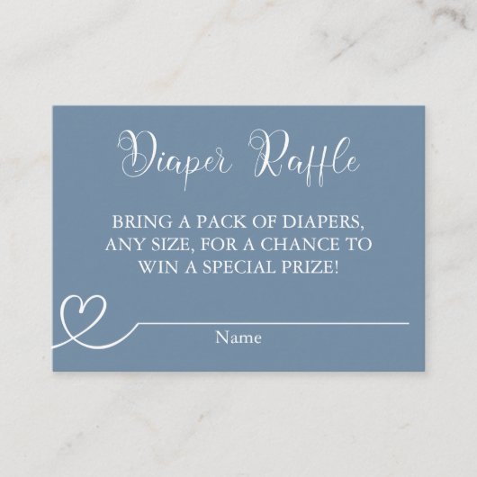 ブルーボホーエレガントおむつモダンラッフルベビーシャワー エンクロージャーカード (正面)