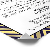 ブルーボホーエレファント、ベビーシッター、デイケア、子供部屋 ポスター (角)