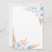 ブルーボホーカボチャ赤ちゃんシャワー 招待状 (裏面)