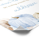 ブルーボホーカンプキンベビーシャワーエンベロープステーション ポスター (角)