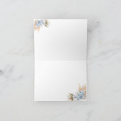 ブルーボホーテディベアフォールディングサンキューカード サンキューカード (内部)