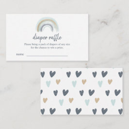 ブルーボホーレインボーおむつラッフルチケット エンクロージャーカード