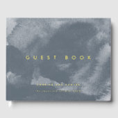 ブルーボホ水彩金結婚箔 ゲストブック (正面)