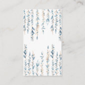 ブルーボホ男の赤ちゃんシャワーおむつラッフルカード エンクロージャーカード (裏面)