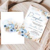 ブルーボホ秋かぼちゃベイビーシャワー 招待状