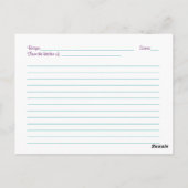 ブルーボムデンドロビウムオーキッドレシピカード ポストカード (裏面)