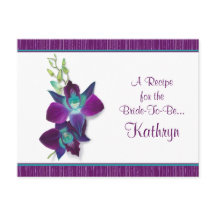 ブルーボムデンドロビウムオーキッドレシピカード