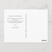 ブルーボモダンホタイポグラフィガーリー卒業 ポストカード (裏面)