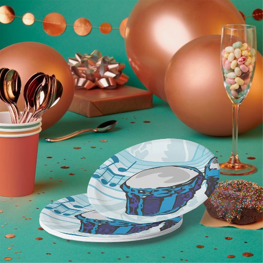 ブルーボンゴドラムミュージック ペーパープレート