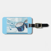 ブルーボンゴドラムミュージック ラゲッジタグ (正面横)