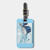 ブルーボンゴドラムミュージック ラゲッジタグ (正面縦)