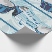 ブルーボンゴドラムミュージック ラッピングペーパー