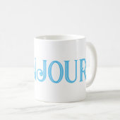 ブルーボンジュールホワイトコーヒーマグ コーヒーマグカップ (正面右)