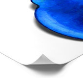 ブルーボンネットで笑う骨格女性 ポスター (角)