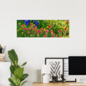 ブルーボンネットとインディアンペイントブラシ – 大動脈 ポスター (ホームオフィス)