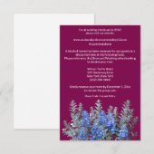ブルーボンネットとブルゴーニュの冬の結婚式 エンクロージャーカード (正面/裏面)