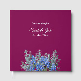 ブルーボンネットとブルゴーニュの冬の結婚式 ゲストブック