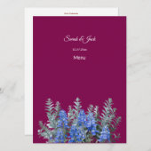 ブルーボンネットとブルゴーニュの冬の結婚式 メニュー (正面/裏面)