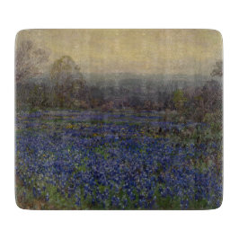 ブルーボンネットの花のフィールド（田園風景） カッティングボード
