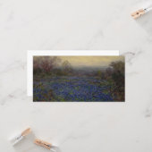 ブルーボンネットの花のフィールド(田園風景) カード (正面/裏面インサイチュ)