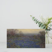 ブルーボンネットの花のフィールド(田園風景) カード (スタンド正面)