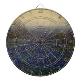 ブルーボンネットの花のフィールド（田園風景） ダーツボード