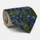 ブルーボンネットの花のフィールド(田園風景) ネクタイ (ロール)