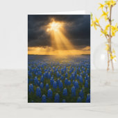 ブルーボンネットの花畑　グリーティングカード - テキサス　春の便り カード (黄色い花)