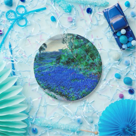 ブルーボンネットインザミスティーモーニング紙プレート ペーパープレート (パーティー)